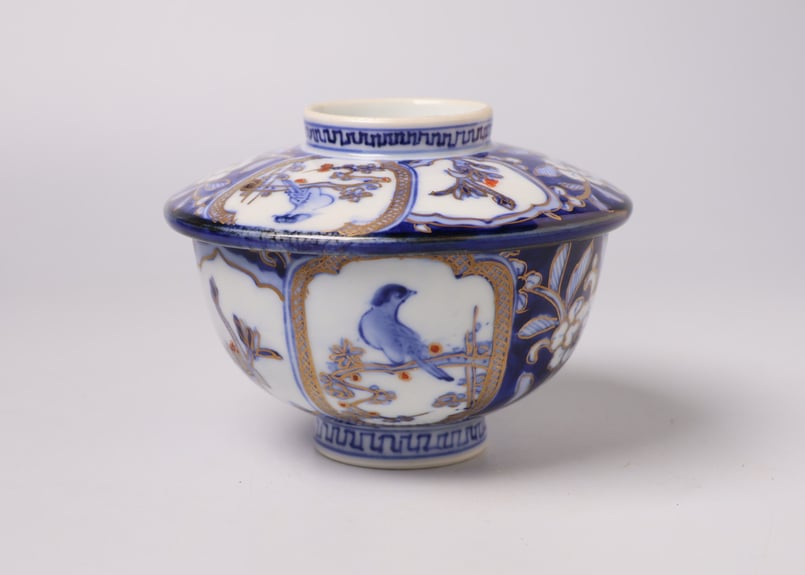 179 色絵 伊万里焼 花 鳥 通り物 蒸茶碗 | あさい骨董店 179 色絵 伊万里焼 花 鳥 通り物 蒸茶碗 | あさい骨董店