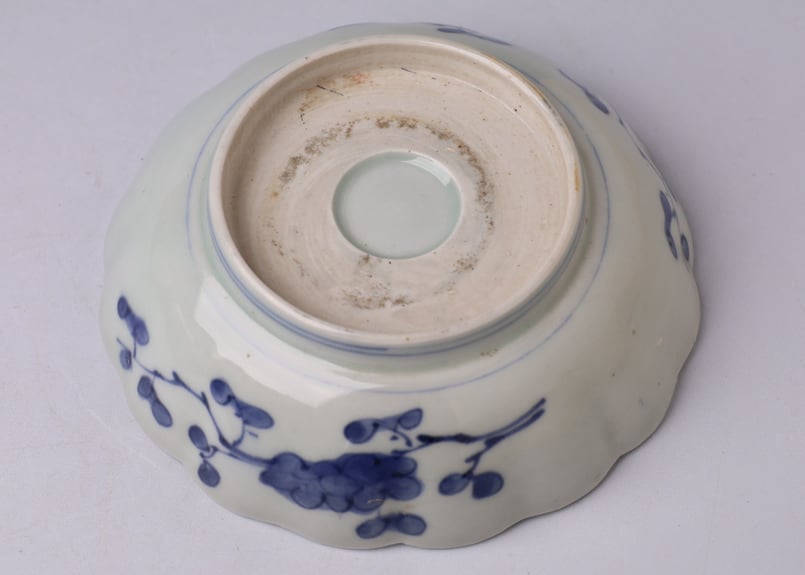 028 染付 伊万里焼 花 膾皿 | あさい骨董店