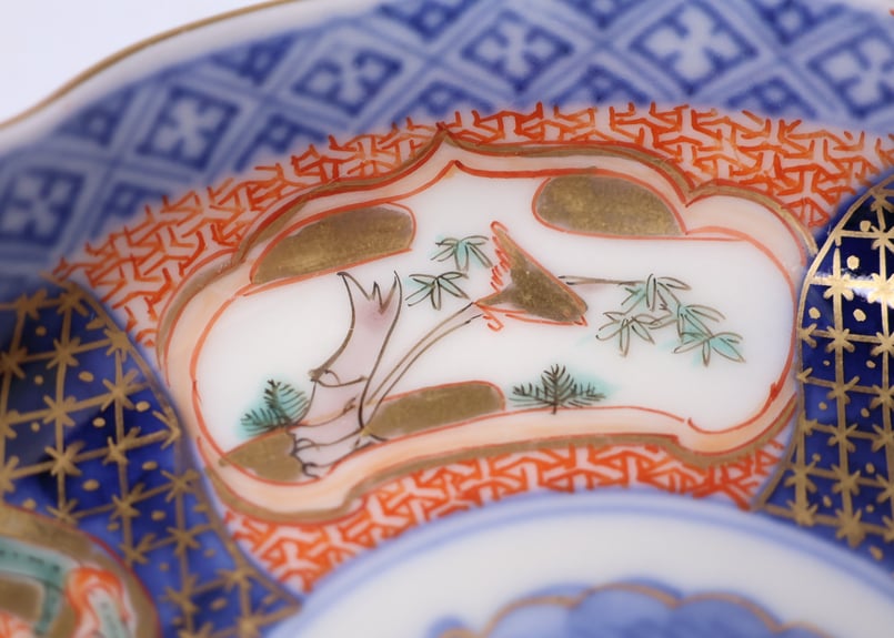 202 錦手 伊万里焼 花 鳥 龍 小皿 | あさい骨董店