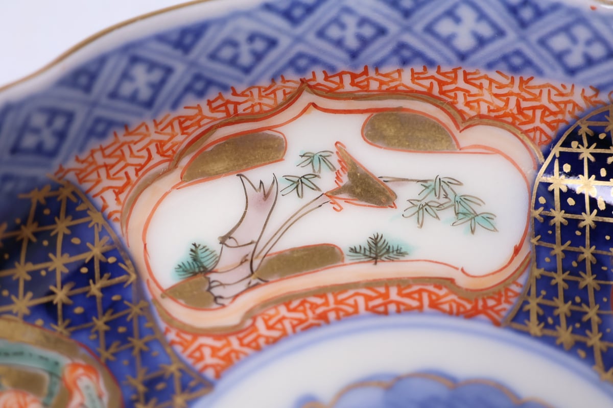 202 錦手 伊万里焼 花 鳥 龍 小皿 | あさい骨董店