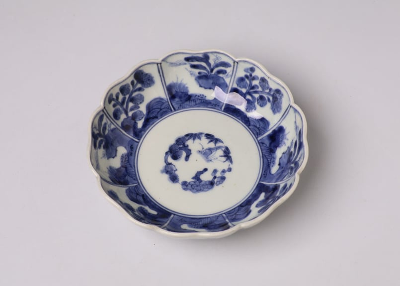 214 染付 古伊万里 花 松竹梅 膾皿 | あさい骨董店