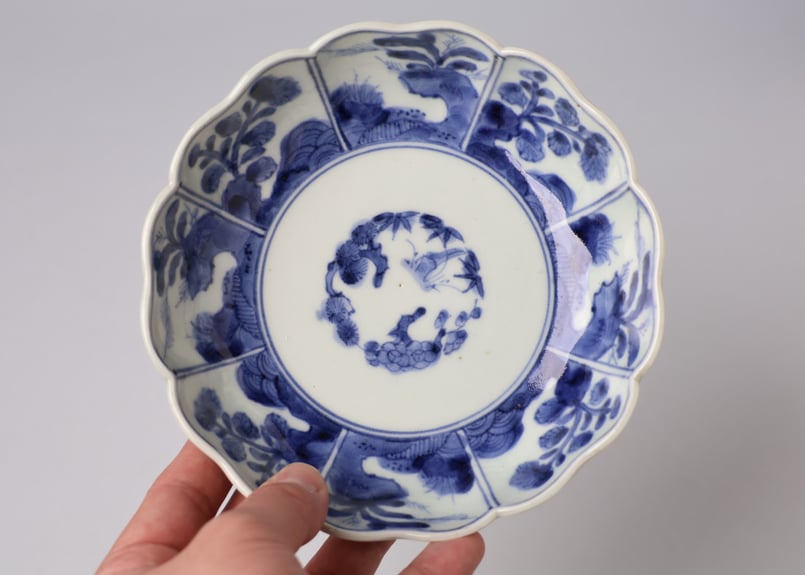 214 染付 古伊万里 花 松竹梅 膾皿 | あさい骨董店