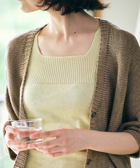 【ladies】2wayタンクトップ　あさひ（light yellow）