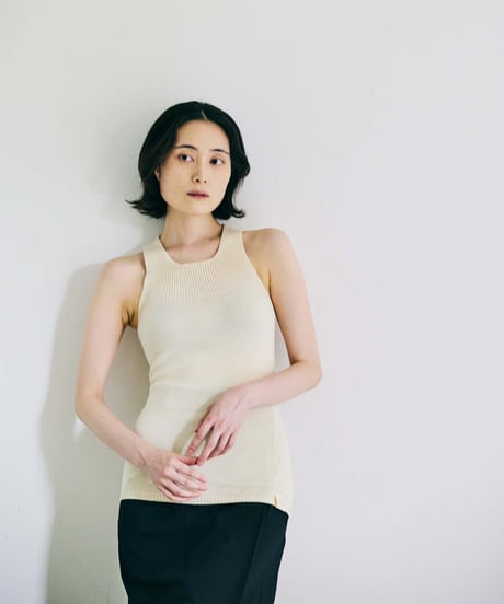 【ladies】ノースリーブプルオーバー　あまぐも（khaki gray）