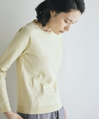 【ladies】ボートネックプルオーバー　あさひ（light yellow）
