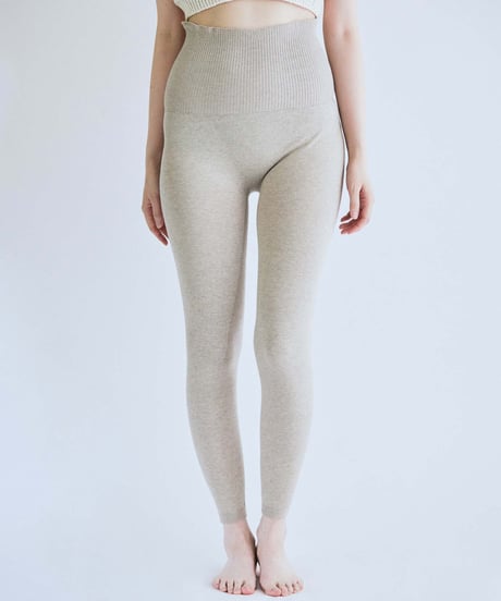 【ladies】ハイウエストレギンス　あまぐも（khaki gray）