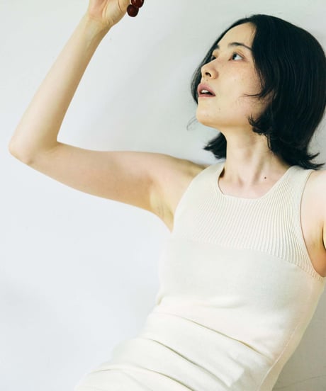 【ladies】ノースリーブプルオーバー　あまぐも（khaki gray）