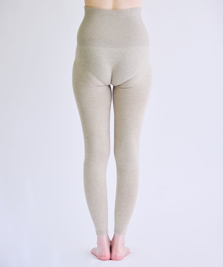 【ladies】ハイウエストレギンス　あまぐも（khaki gray）
