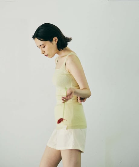 【ladies】ベーシックタンクトップ　あさひ（light yellow）