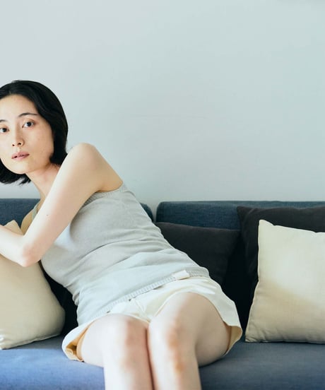 【ladies】ベーシックタンクトップ　あまぐも（khaki gray）
