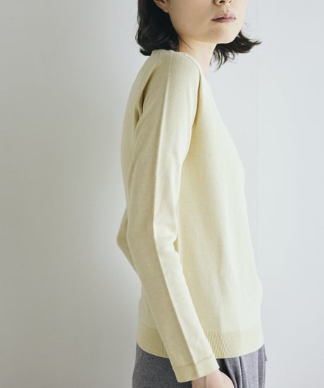 【ladies】ボートネックプルオーバー　あまぐも（khaki gray）