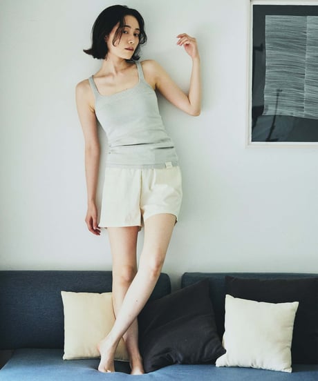 【ladies】ベーシックタンクトップ　あさひ（light yellow）