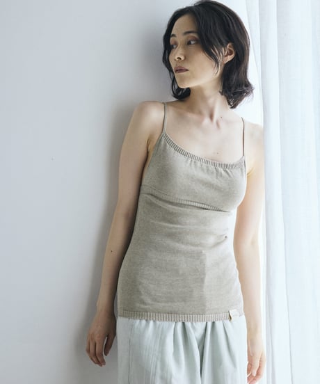【ladies】ブラキャミソール　あまぐも（khaki gray）