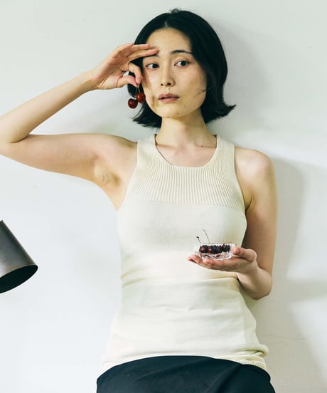 【ladies】ノースリーブプルオーバー　あまぐも（khaki gray）