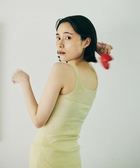 【ladies】ベーシックタンクトップ　あさひ（light yellow）