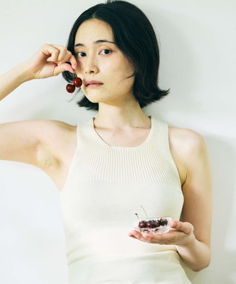 【ladies】ノースリーブプルオーバー　あまぐも（khaki gray）