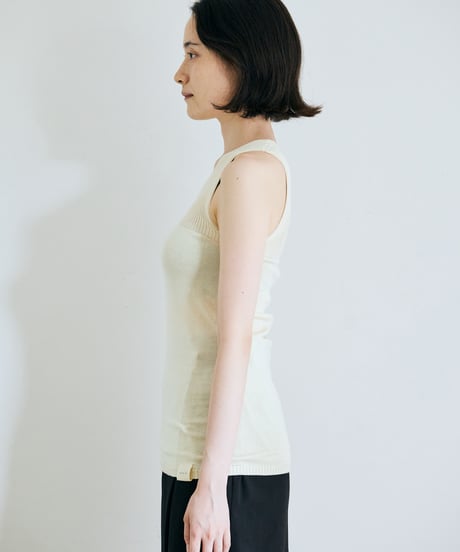 【ladies】ノースリーブプルオーバー　あまぐも（khaki gray）