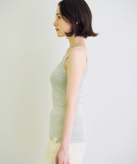 【ladies】ベーシックタンクトップ　あまぐも（khaki gray）