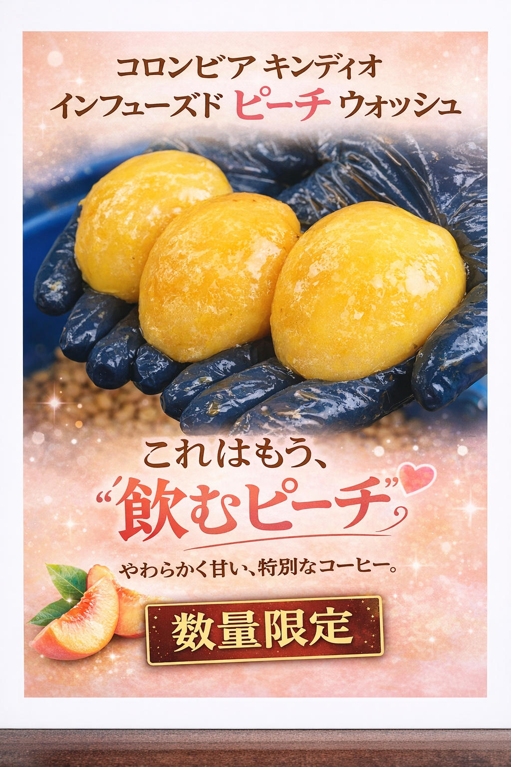 コロンビア インフューズドウォッシュピーチ生豆100g | 朋珈琲焙煎所
