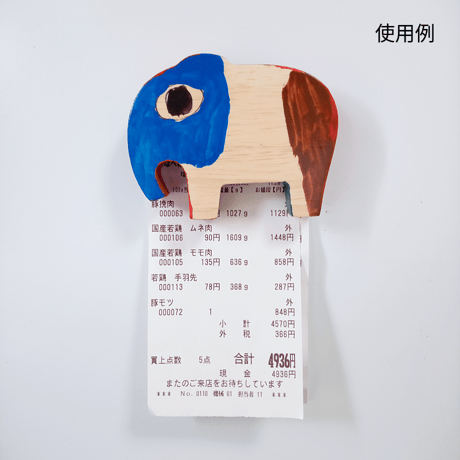 hyoitto マグネット 動物シリーズ-ライオン03／一点物 かわいい木製文具 ハンドメイド