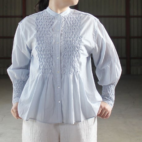 【新品】doux bleu 刺繍入りホワイト長袖ブラウス ドゥーブルー | STORES