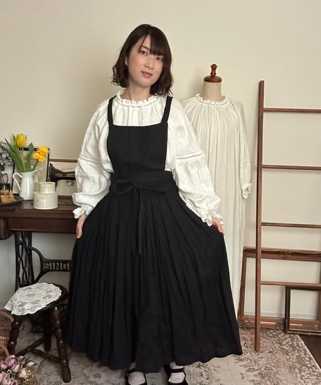 【ホワイト】はしごレースブラウス