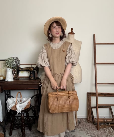 【ベージュ】ホイップワンピース