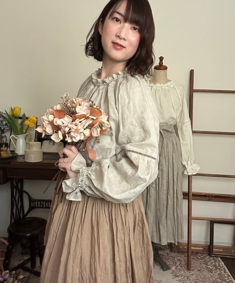【キナリ】はしごレースブラウス