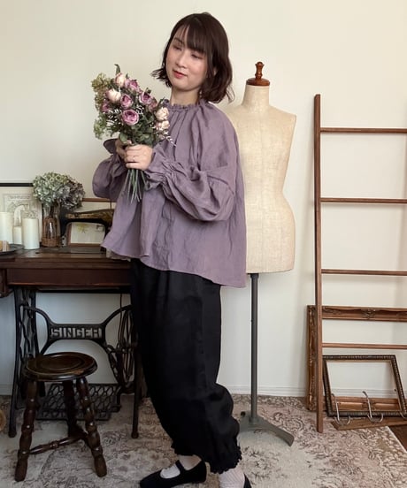 【すみれ】はしごレースブラウス
