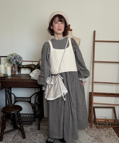 【アッシュカーキ】プリュムワンピース