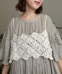 手編みのフラワービスチェ〈cotton100%〉