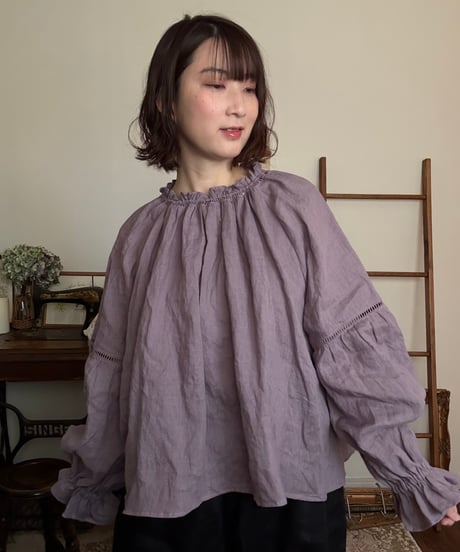 【すみれ】はしごレースブラウス