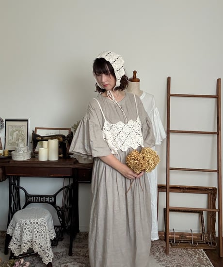 手編みのフラワービスチェ〈cotton100%〉