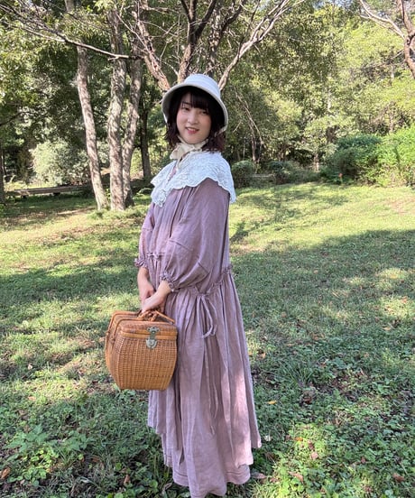 【すみれ】はしごレースワンピース