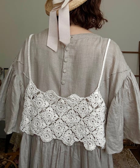 手編みのフラワービスチェ〈cotton100%〉