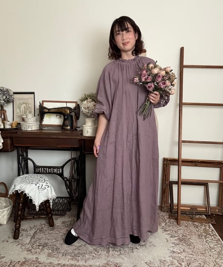 【すみれ】はしごレースワンピース