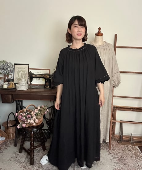 【ブラック】はしごレースワンピース