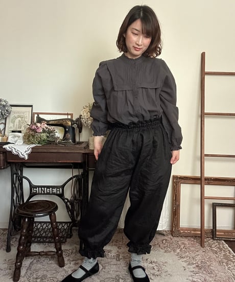 【ブラック】はしごレースドロワーズパンツ