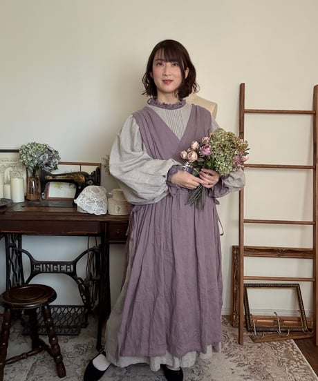 【すみれ】はしごレースブラウス