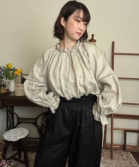 【キナリ】はしごレースブラウス