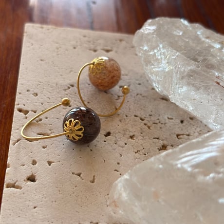 ear cuff / マイカインクォーツ　花冠02