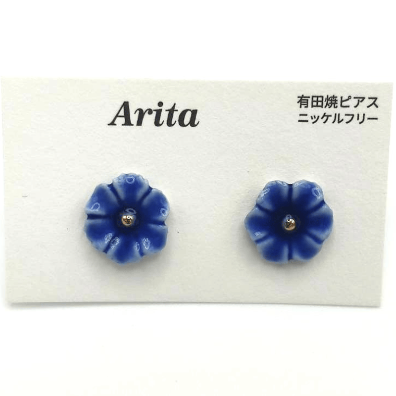 有田焼ピアス お花 ブルー | TOKOTON