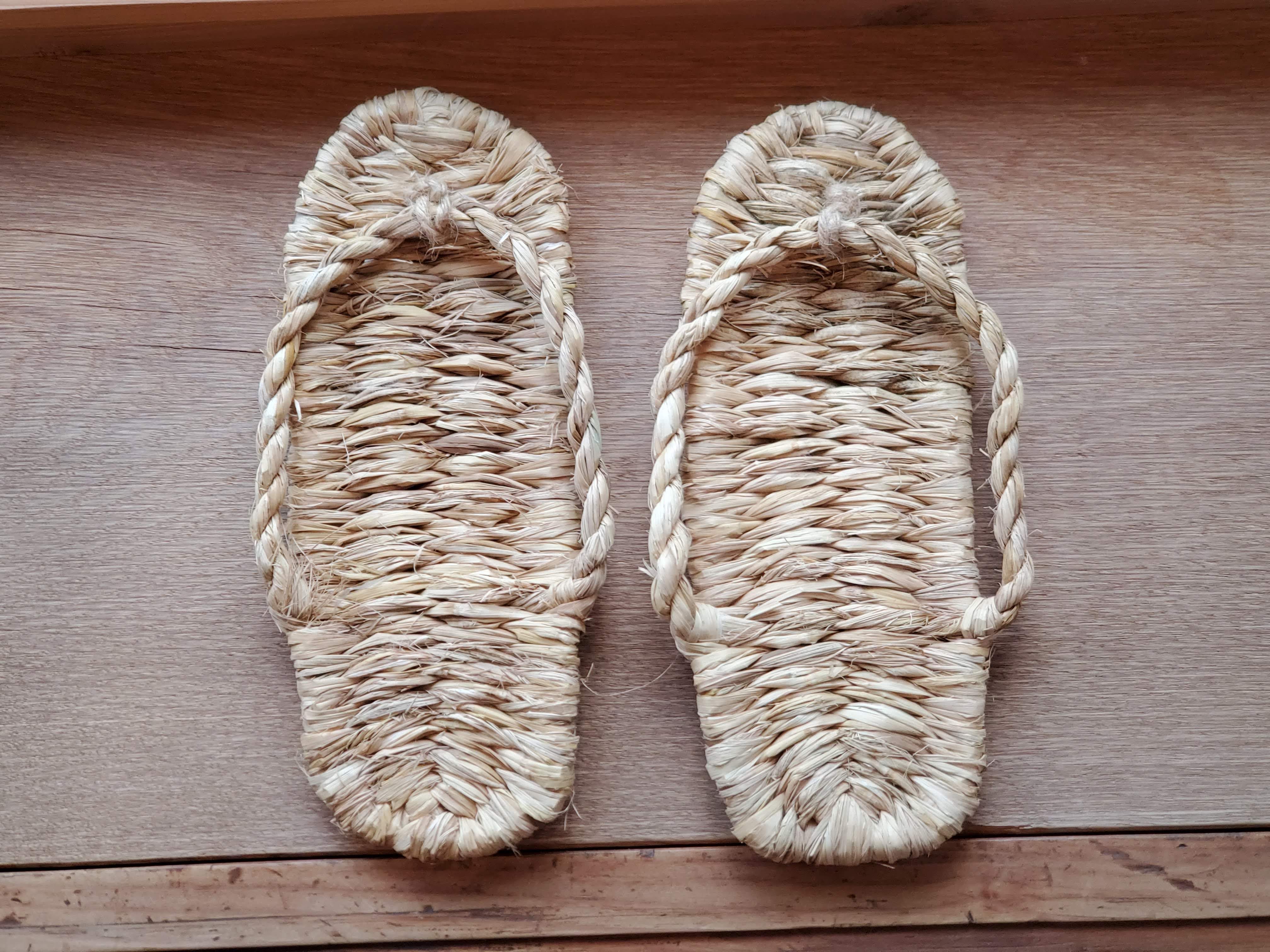 ビンテージ　遠野の藁ぐつ　民芸品 受注生産】藁（わら）の草履 Rice Straw Zouri Sandals | STRAW