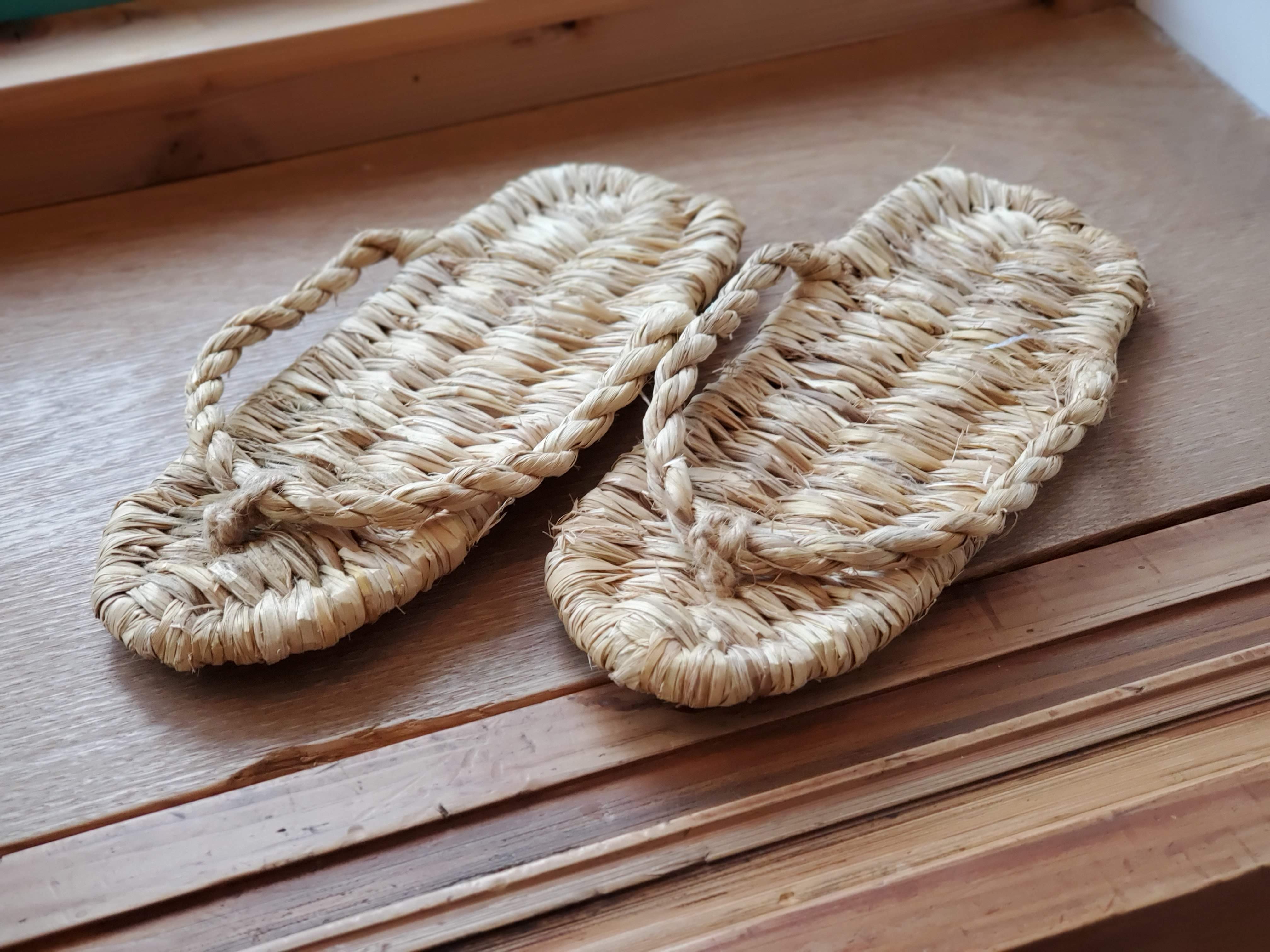 ビンテージ　遠野の藁ぐつ　民芸品 受注生産】藁（わら）の草履 Rice Straw Zouri Sandals | STRAW