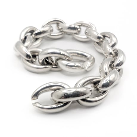 【価格はお問い合わせ下さい】Hermès Acrobate Sterling Silver Bracelet (MM / 19 Links)