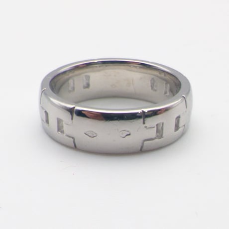 HERMÈS 18K White Gold Hercules Ring #50