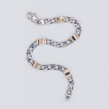 Tiffany & Co. 925 × 18K Figaro Chain Bracelet