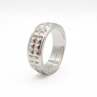 Tiffany & Co. Sterling Silver Pyramid Stud Band Ring