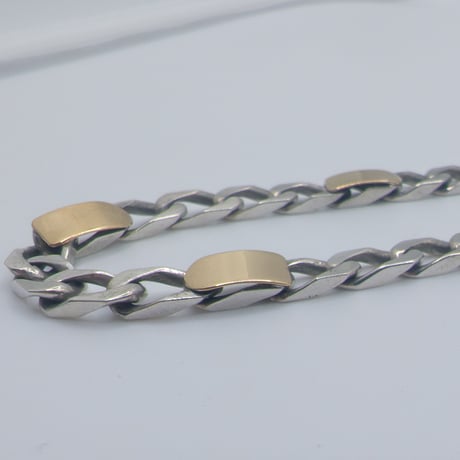 Tiffany & Co. 925 × 18K Figaro Chain Bracelet