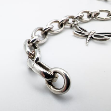 Tiffany & Co. Oval Clasping Link Bracelet with Dragonfly Charm